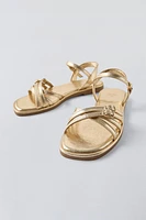 METALLIC STRAP SANDALS