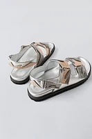 METALLIC SANDALS