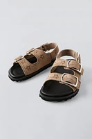 LEATHER SANDALS WITH BUCKLE