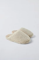 FAUX SHEARLING SLIPPERS