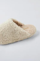 FAUX SHEARLING SLIPPERS