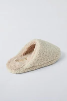 FAUX SHEARLING SLIPPERS