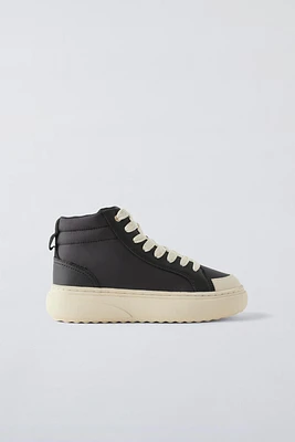 FABRIC HIGH-TOP SNEAKERS