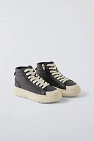 FABRIC HIGH-TOP SNEAKERS