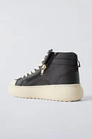 FABRIC HIGH-TOP SNEAKERS