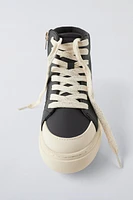 FABRIC HIGH-TOP SNEAKERS