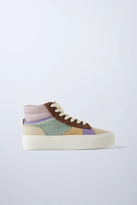 MULTICOLORED HIGH-TOP SNEAKERS