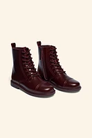 LIMITED EDITION LACE-UP LEATHER ANKLE BOOTS