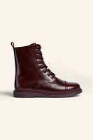 LIMITED EDITION LACE-UP LEATHER ANKLE BOOTS