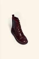 LIMITED EDITION LACE-UP LEATHER ANKLE BOOTS