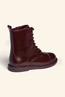 LIMITED EDITION LACE-UP LEATHER ANKLE BOOTS