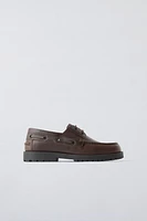 LEATHER BOAT SHOES