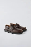 LEATHER BOAT SHOES