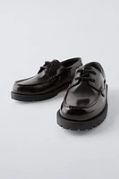 LEATHER LUG SOLE BOAT SHOES