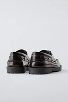 LEATHER LUG SOLE BOAT SHOES