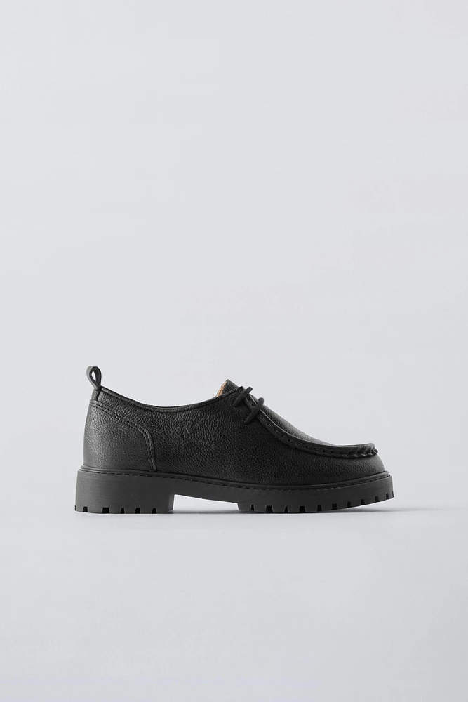 LEATHER OXFORD SHOES