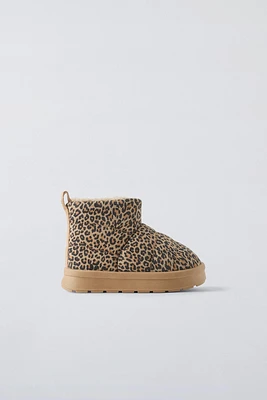 ANIMAL PRINT LEATHER BOOTS