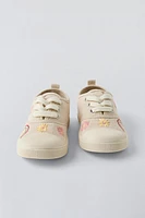 EMBROIDERED COTTON SNEAKERS