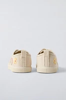 EMBROIDERED COTTON SNEAKERS