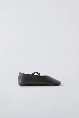 LEATHER BALLET FLATS