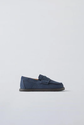 SUEDE PENNY LOAFERS