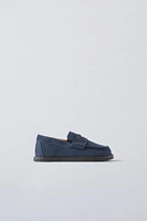 SUEDE PENNY LOAFERS