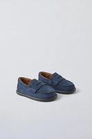 SUEDE PENNY LOAFERS