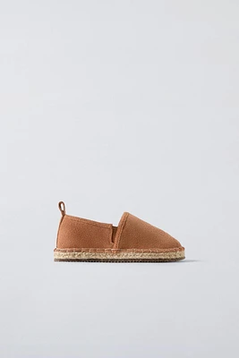 LEATHER JUTE LOAFERS