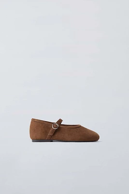 TIMELESZ - LEATHER BALLET FLATS