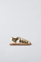 METALLIC FISHERMAN SANDALS