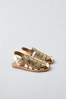 METALLIC FISHERMAN SANDALS