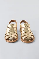 METALLIC FISHERMAN SANDALS