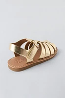 METALLIC FISHERMAN SANDALS