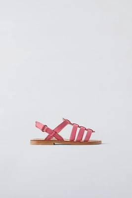 LEATHER SANDALS WITH STRAPS