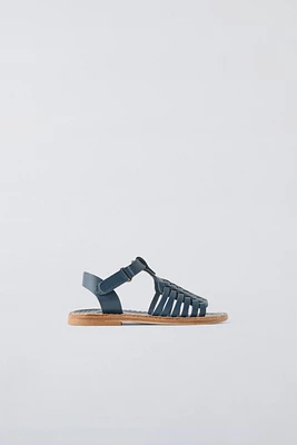 WOVEN LEATHER SANDALS