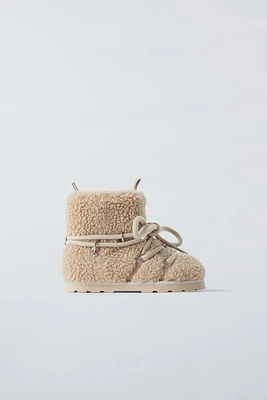 FAUX SHEARLING TRIM BOOTS