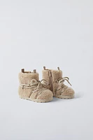 FAUX SHEARLING TRIM BOOTS