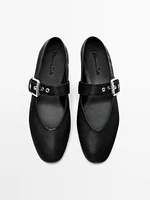 Soft ballet flats with buckle