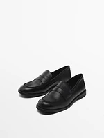 Leather penny loafers