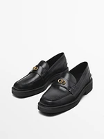 Loafers with metal detail