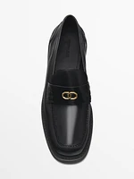 Loafers with metal detail