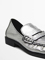 Soft loafers with gathered detail