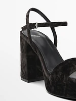 VELVET PLATFORM SANDALS - STUDIO