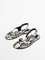 Padded flat sandals