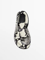 Padded flat sandals