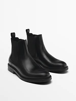 Nappa chelsea ankle boots with side gores