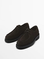 St. Moritz® split leather moc toe shoes