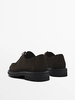 St. Moritz® split leather moc toe shoes