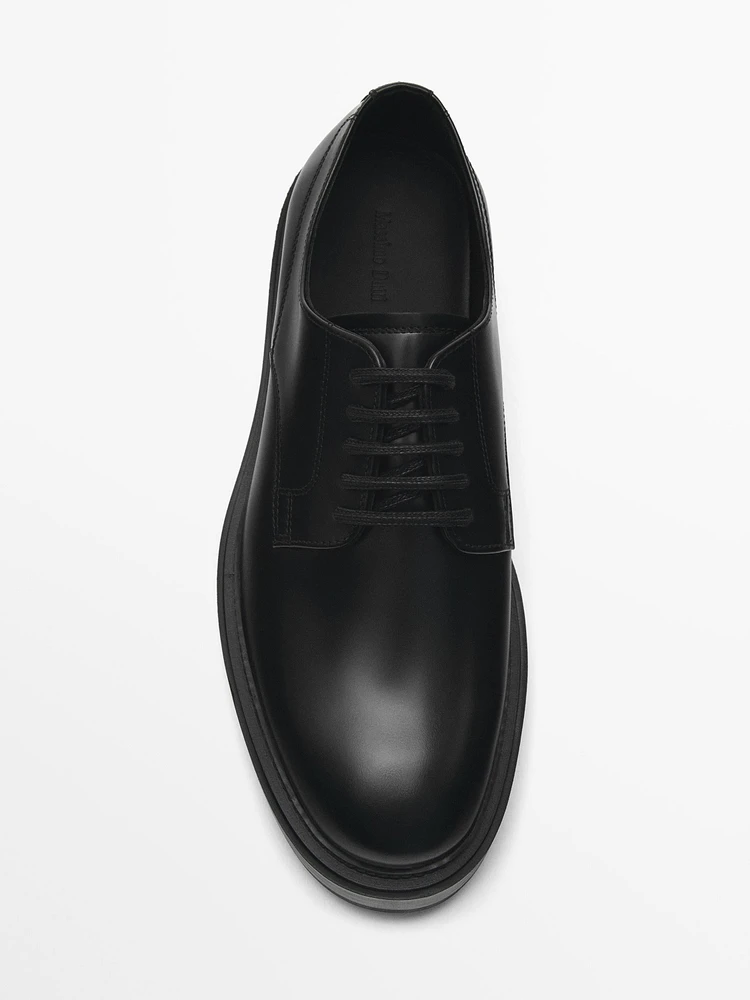 Leather derby shoes