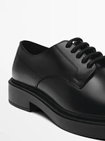 Leather derby shoes